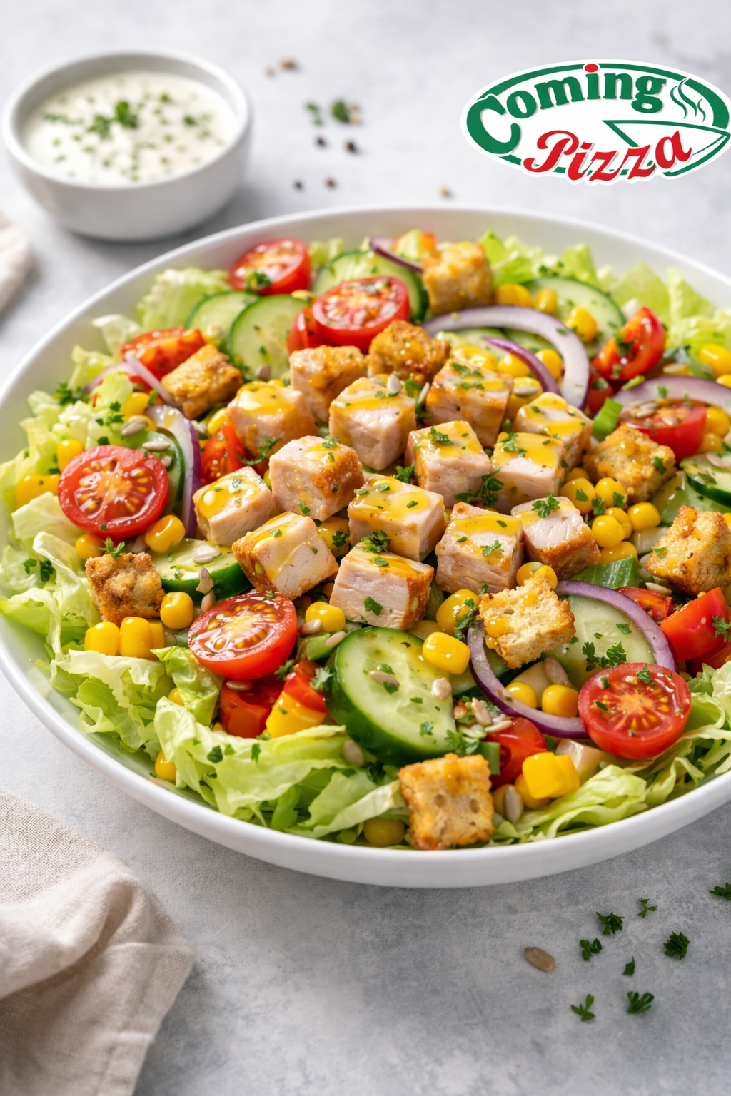 Coming Pizza Quedlinburg Coming Pute Salat